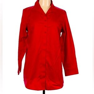Chico’s 2 Shirt Red Stretch Top L